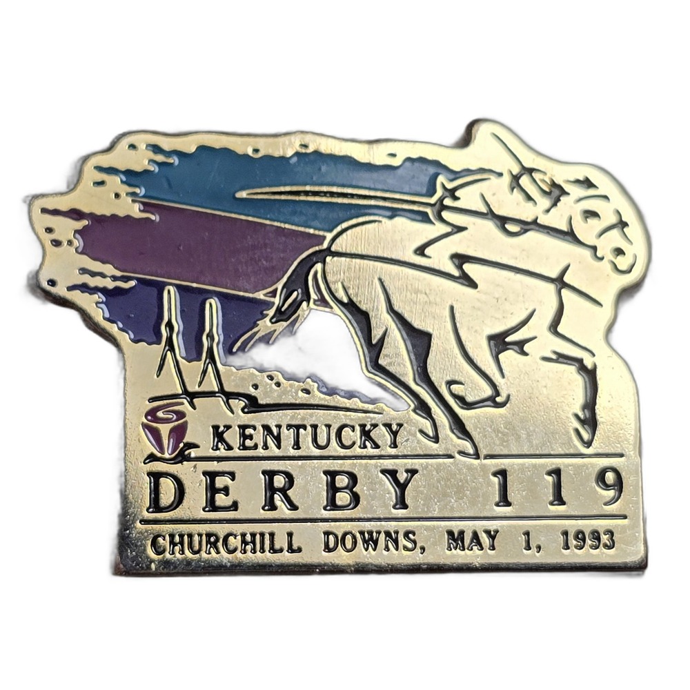 119th Kentucky Derby 1993 Churchill Downs Equestrian Lapel Vest Hat Pin G18